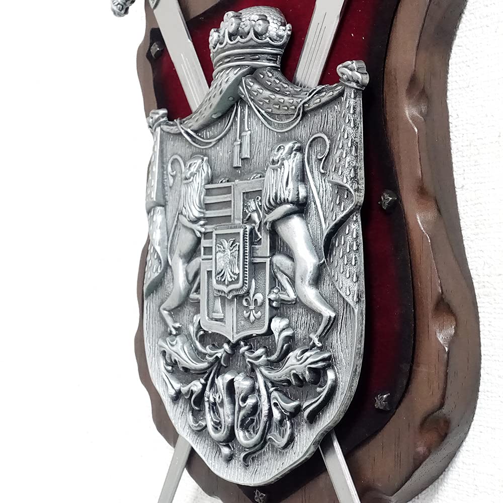 Amazon.co.jp: スペイン製 西洋武具 壁掛け 中世の騎士 パノプリア