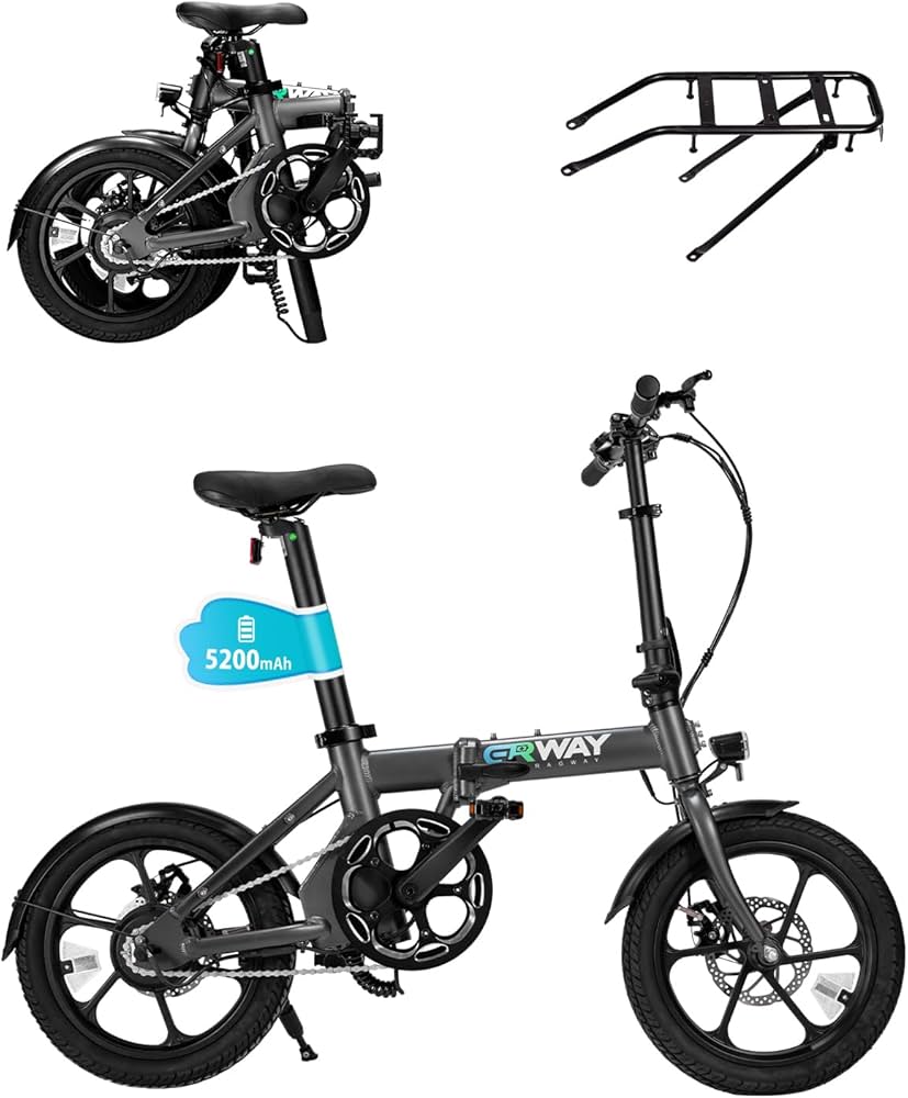 Amazon.co.jp: ERWAY Electric Bicycle Folding Electric Assist