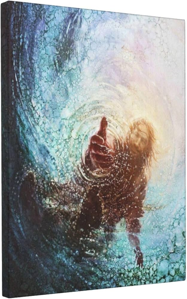 Amazon.co.jp: Zekdoi 神の手写真 壁キャンバスフレーム入りウォール