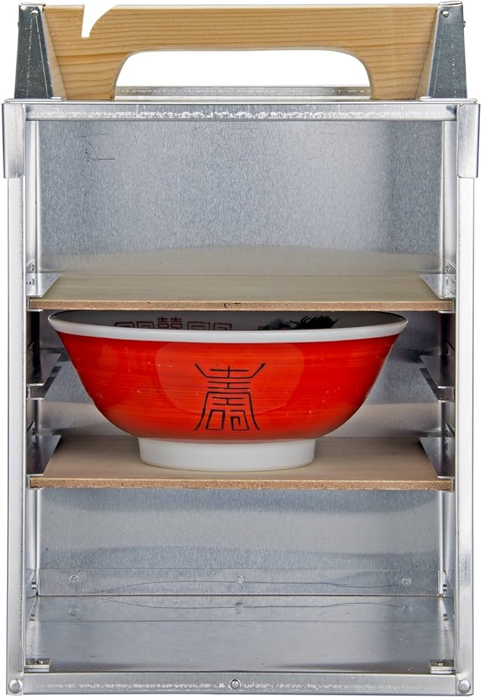 Amazon｜エムテートリマツ アルミ出前箱 縦型 3段 丼3ヶ対応 おかもち