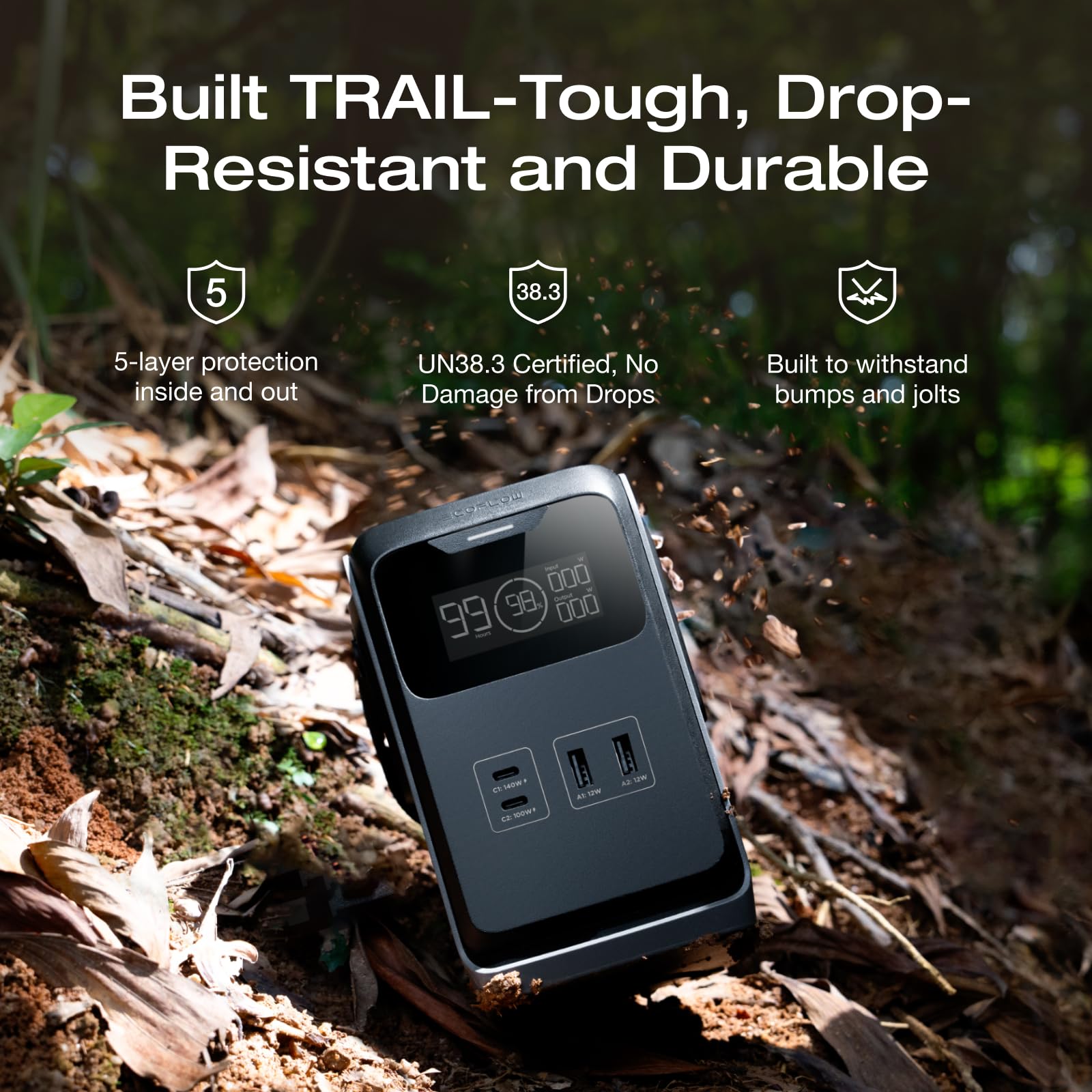 Amazon.com: EF ECOFLOW TRAIL 200 DC Portable Power Station, 192Wh