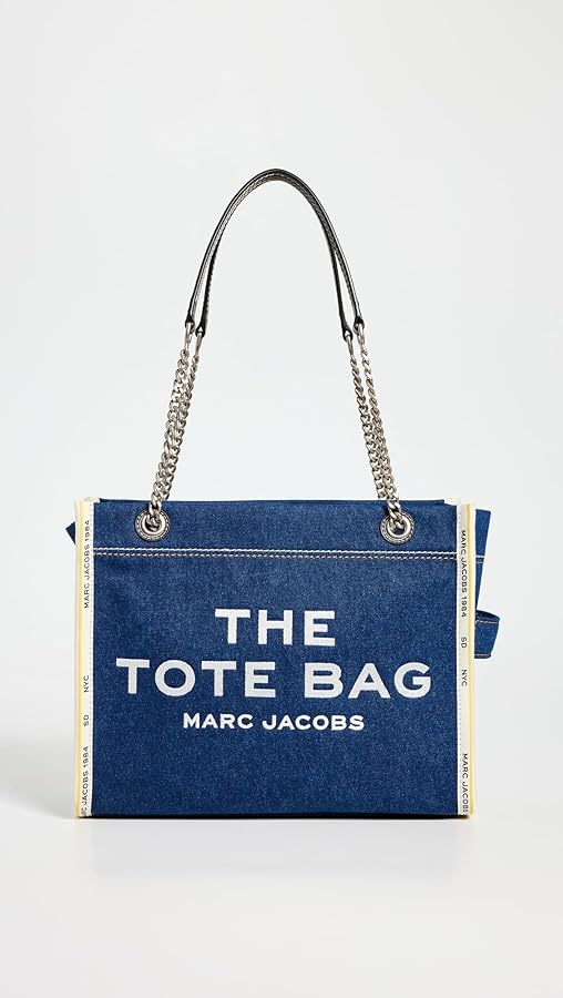 Amazon.com: Marc Jacobs Womens The Denim Chain Medium Tote Bag