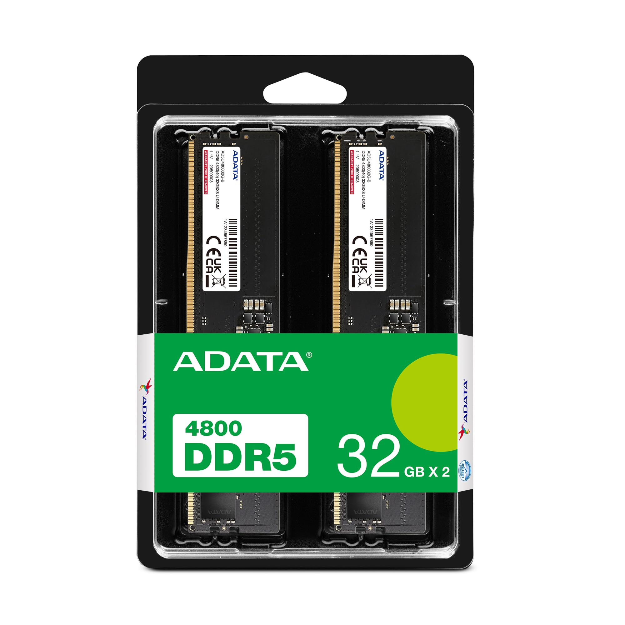 Amazon | ADATA Premier DDR5 4800MHz 64GB (2x32GB) UDIMM メモリ RAM