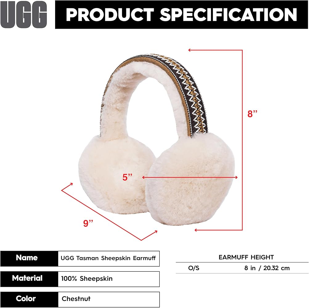 Amazon | UGG レディース シープスキン イヤーマフ タスマン 栗色 ワン