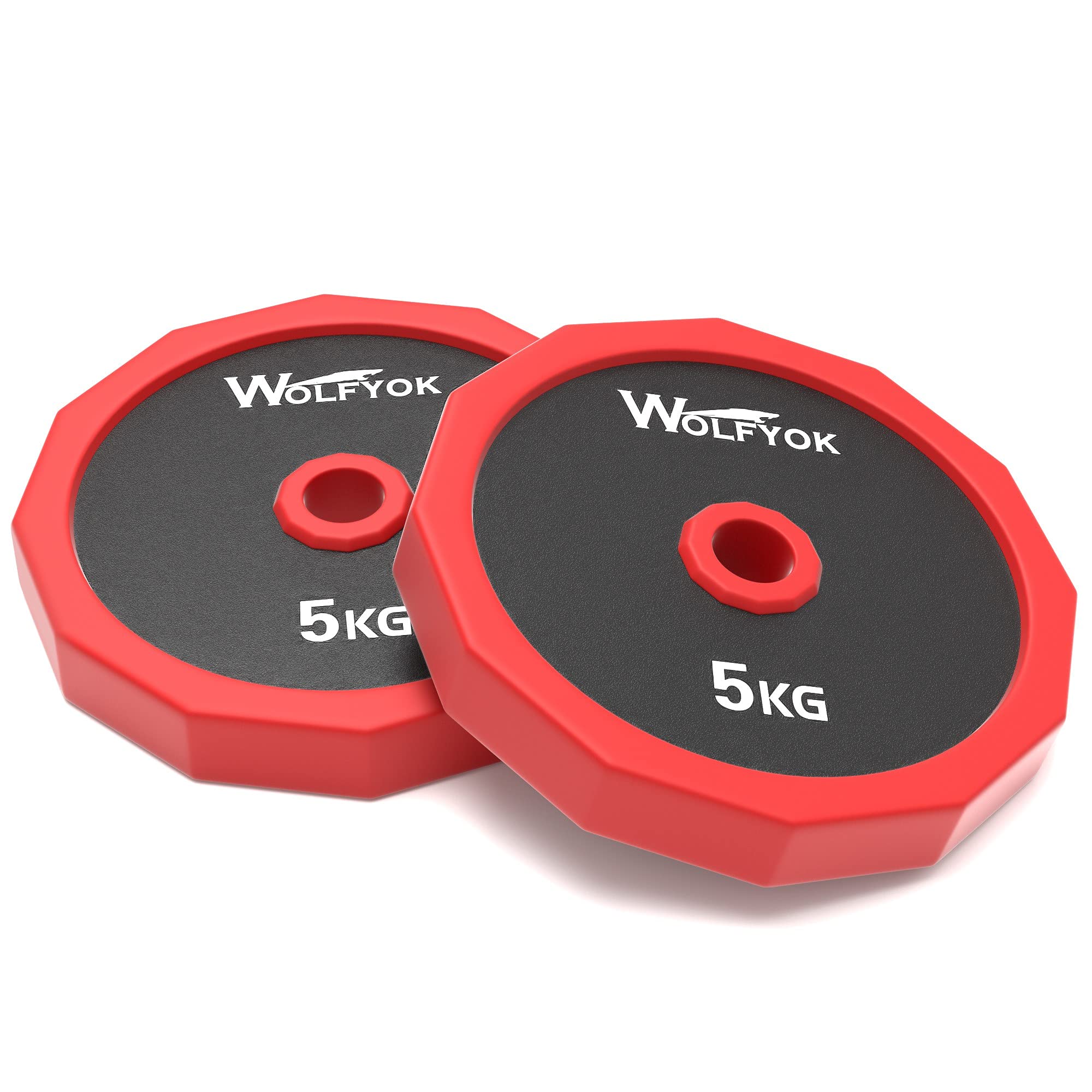 Amazon | Wolfyok ダンベル プレート 2枚セット 5kg*2 合計10kg 25mm径