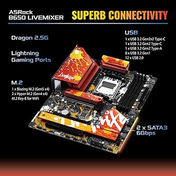 Amazon | ASRock マザーボード B650 LiveMixer AMD Ryzen 7000