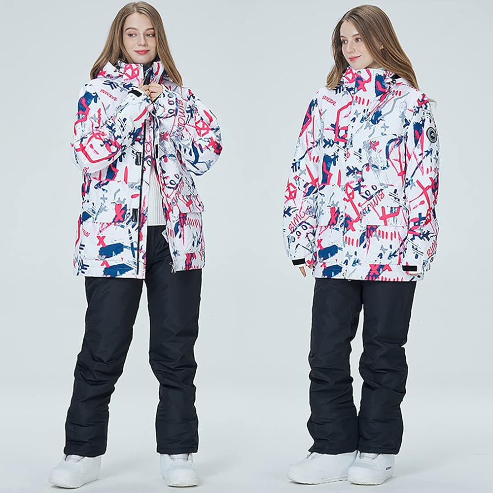 Amazon.co.jp: [iBSTETES] スキーウェア 上下セット ジャケット パンツ