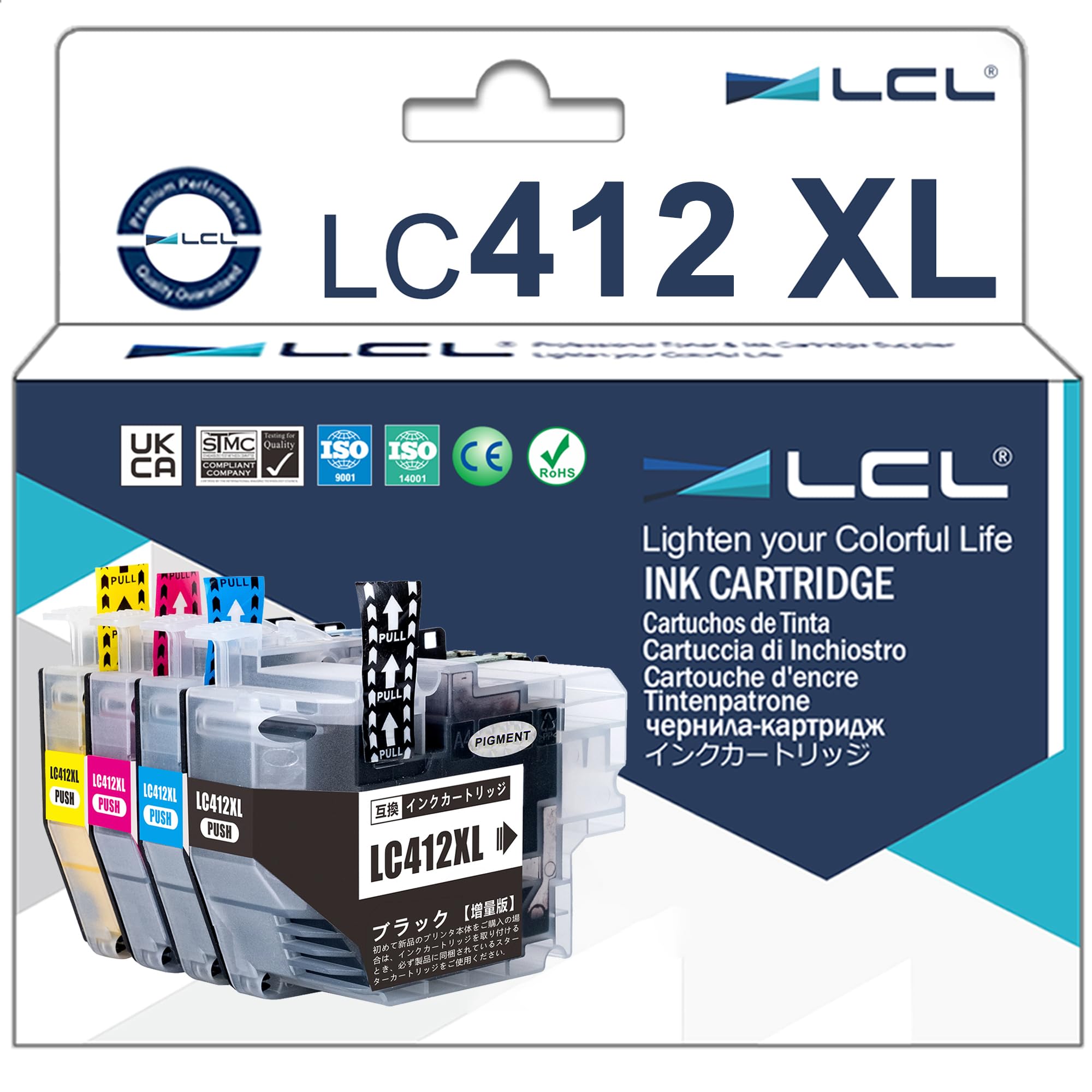 Amazon.co.jp: LCL LC412XL 4色セット 互換インクカートリッジ LC412