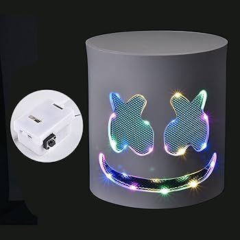 Amazon.co.jp: FTXJEHG ハロウィン DJ マスク led 光る マシュマロ