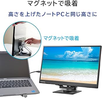 Amazon.co.jp: IODATA モバイルモニター 17.3インチ スタンドセット 省