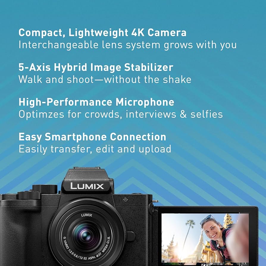 Amazon.com : Panasonic LUMIX G100 4k Mirrorless Camera for Photo