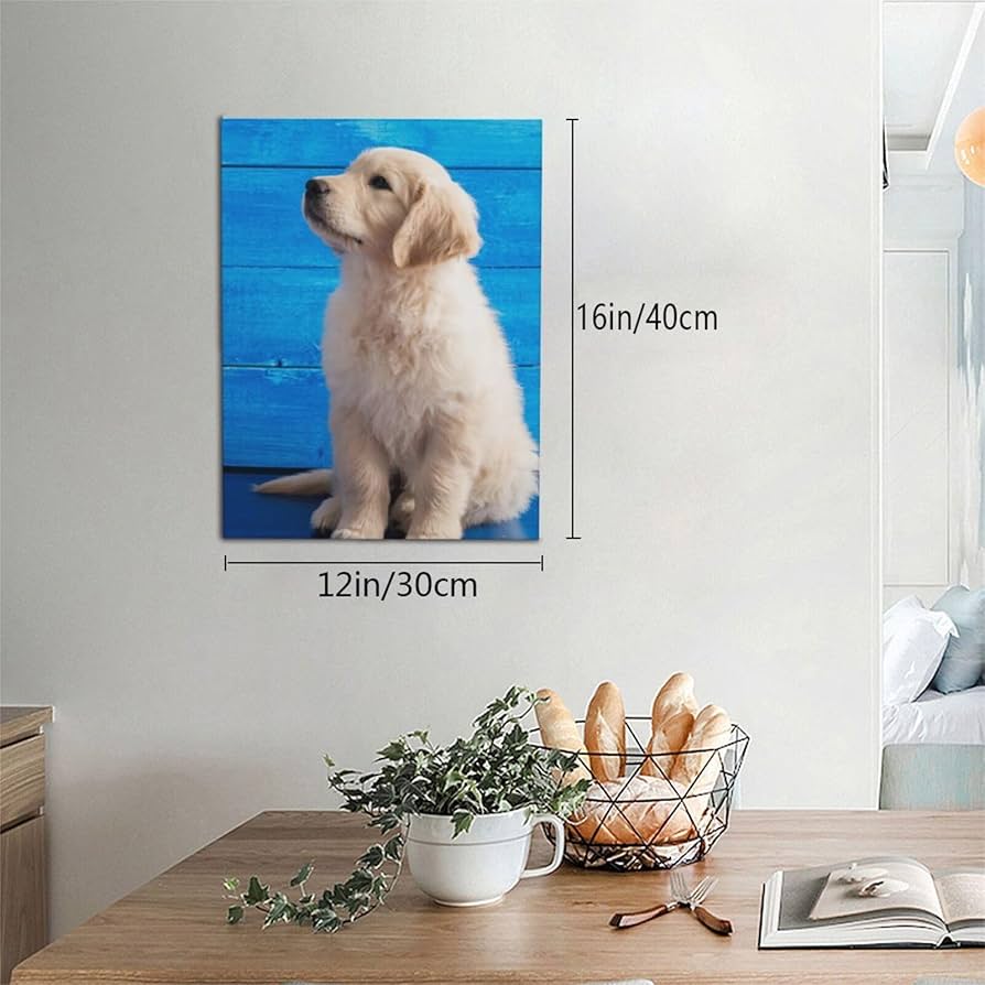 Amazon.co.jp: アートパネル ゴールデンレトリバーの子犬 アート