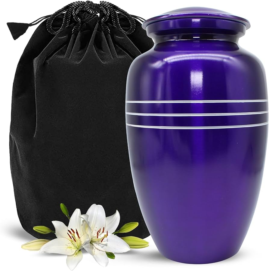 Amazon.co.jp: 大きな紫の骨壺 人間の灰用 大人用 女性用 - 大きな骨壺