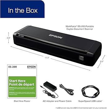 Amazon | Epson WorkForce ES-200 カラーポータブルドキュメント