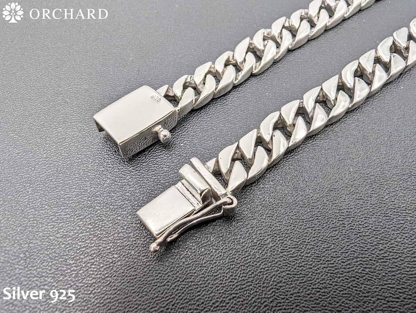 Amazon | 45cm 幅8mm シルバー925 ネックレス マイアミキューバン