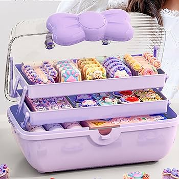 Amazon｜ヘアゴムの保管,ヘアビーズ収納ボックス | ヘアアクセサリー