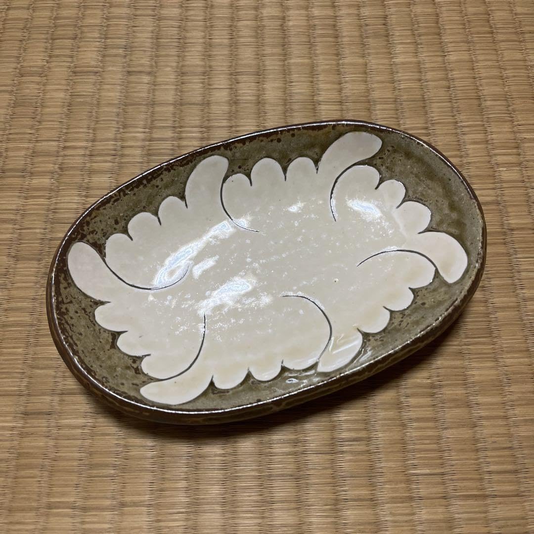 民藝岩井窯山本教行さんフリーカップポット黄秞いっちん文飴色