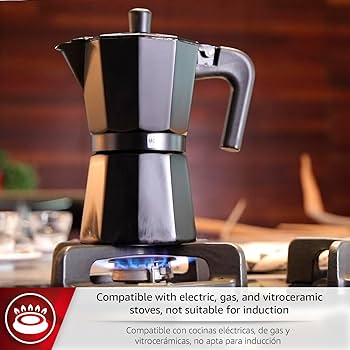Amazon.com: Magefesa Kenia Noir Stovetop Espresso Moka Pot, 12-Cup