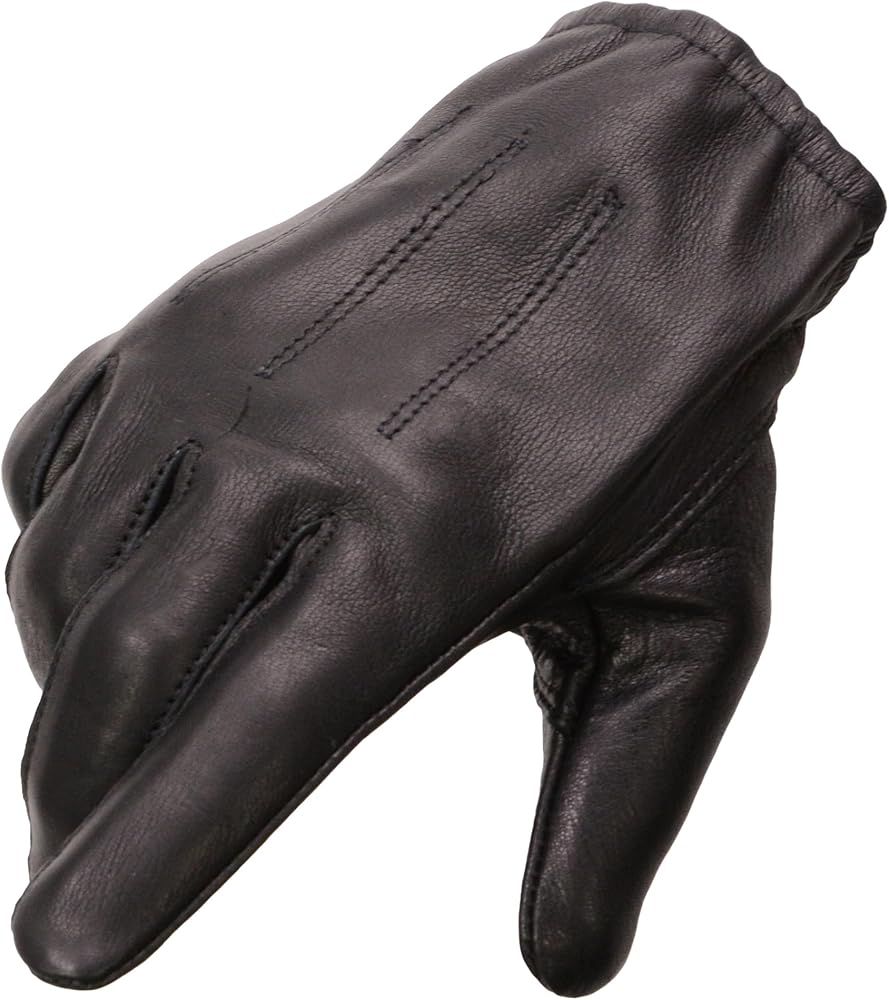 Milwaukee Leather SH887 Men's Black Short Wrist Deerskin Unlined