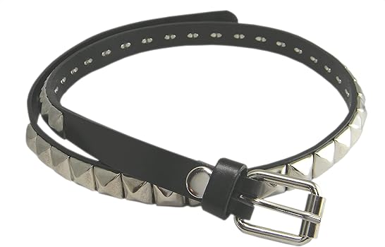 Amazon | スタッズベルト 本革 一連ピラミッド鋲 パンク ロック