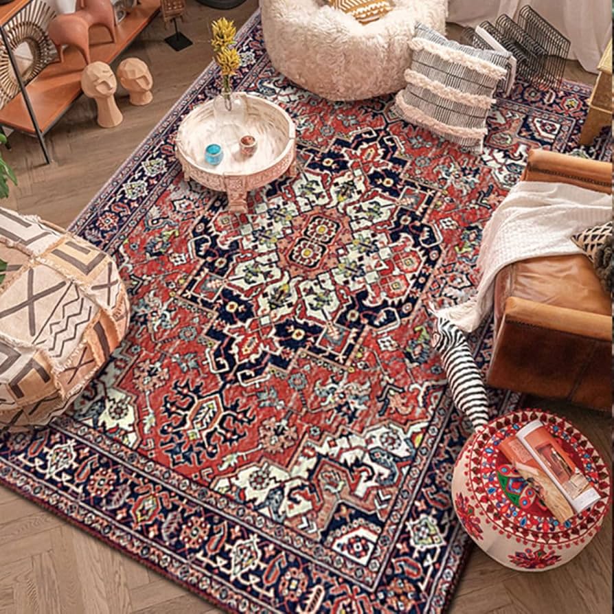 Amazon｜ペルシャ 絨毯風 洗える ラグ カーペット 2畳 ラグ マット