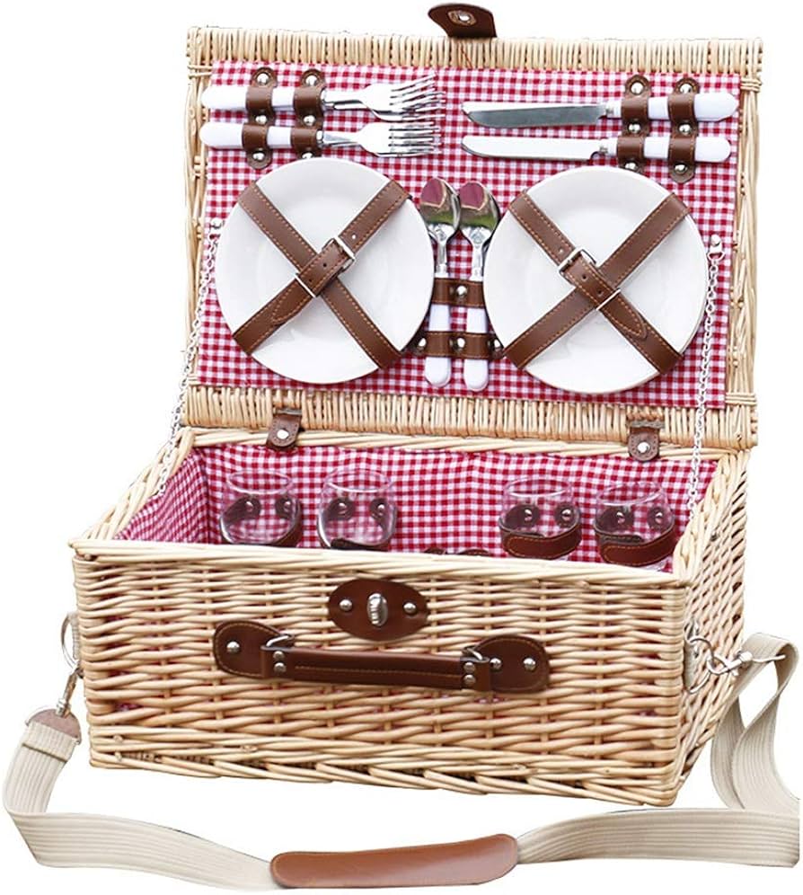 Amazon｜ピクニックバスケット 4人用ピクニックバスケットピクニック