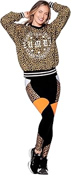 Amazon.co.jp: [ZUMBA WEAR] [ズンバウエア] ヒョウ柄 スエットシャツ