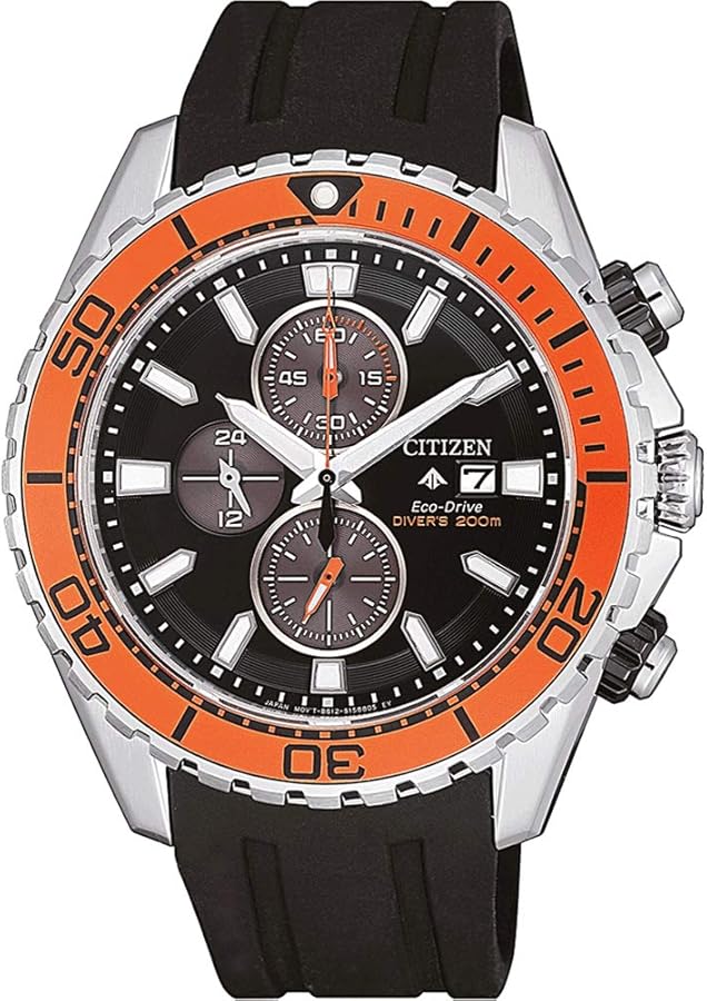Amazon.co.jp: Citizen メンズ腕時計 クロノグラフ エコドライブ
