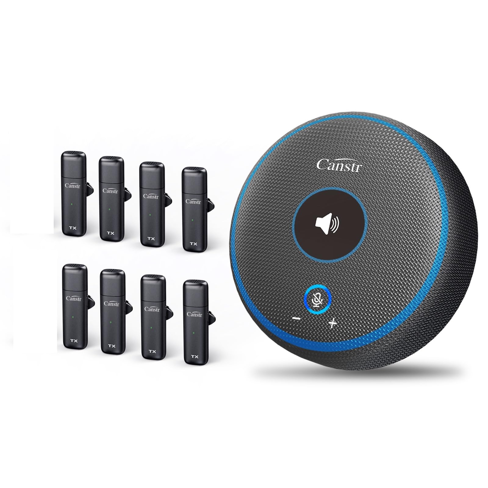 Amazon.co.jp: Canstr会議用スピーカーフォン 8つのラベリアマイクを
