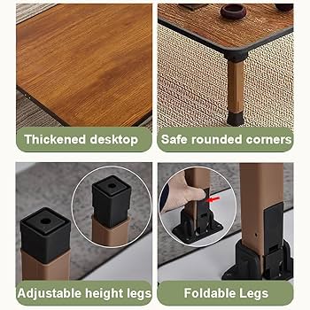 Amazon.com: WIKLMOTH Japanese Wooden Folding Tea Coffee Tables