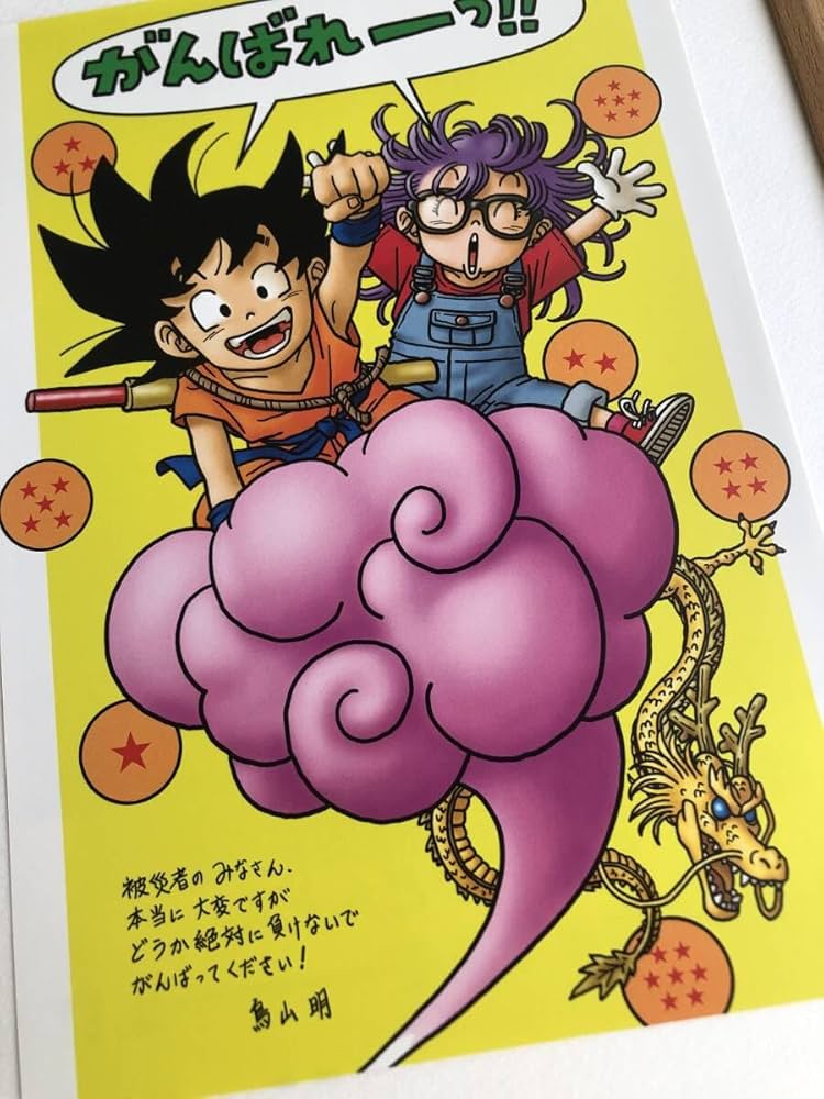 Amazon.co.jp: kj 額装品鳥山明 48 印刷サイン 元気玉プロジェクト