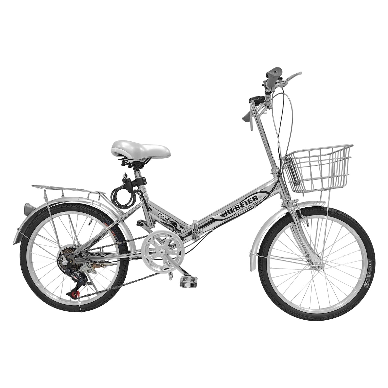 Amazon | JIEBEIER 自転車 折り畳み自転車 20インチ 7段変速 リア