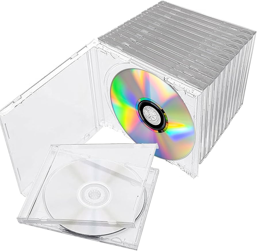 Amazon.co.jp: 12個 プラスチック CD ジュエルケース 10.4 mm 標準 CD