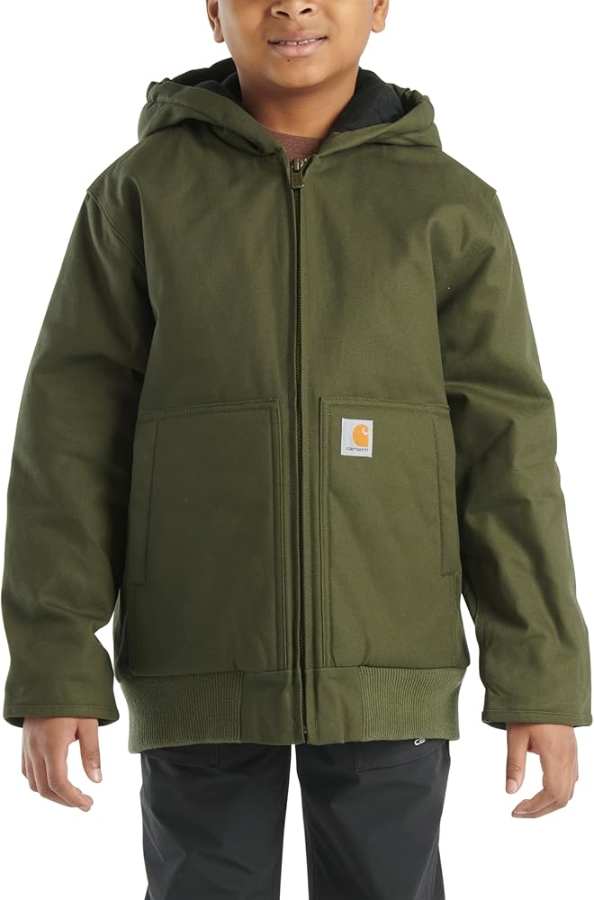 Amazon | Carhartt ボーイズ ジップフロント フランネル キルト裏地