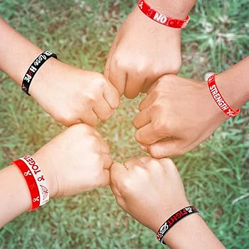 Amazon | がん啓発シリコンブレスレット30個、インスピレーションを