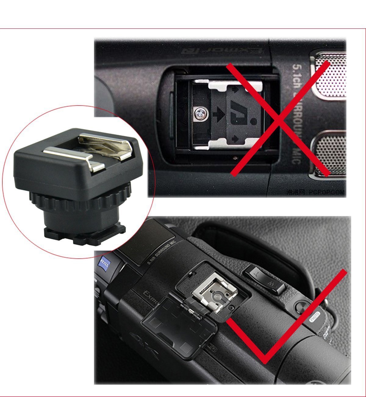 Amazon | CamRebel 売る for SONYハンディカム用 シューアダプター 凡