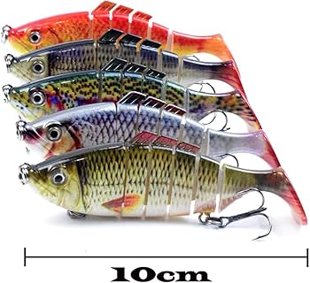 Amazon.co.jp: 釣具セット バス釣り ルアー 多関節 5節 10cm バス釣り