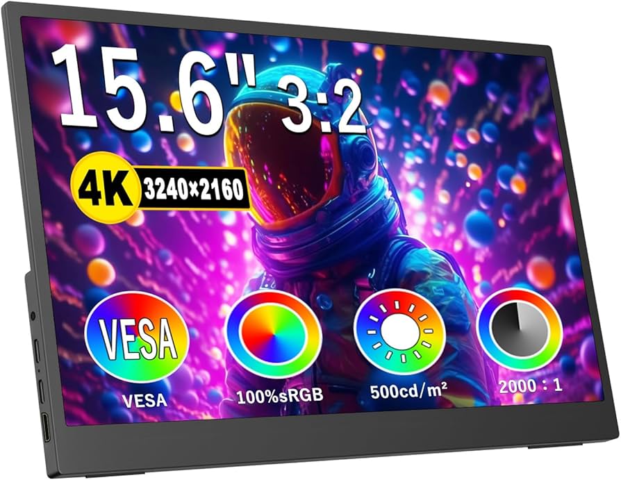 Amazon.com: 4K Portable Monitor, 15.6 Inch Screen Extender 3240