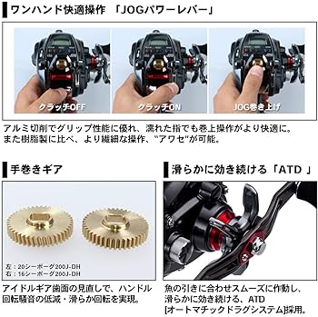 Amazon | ダイワ(DAIWA) 電動リール 20 シーボーグ 200J-DH(2020モデル
