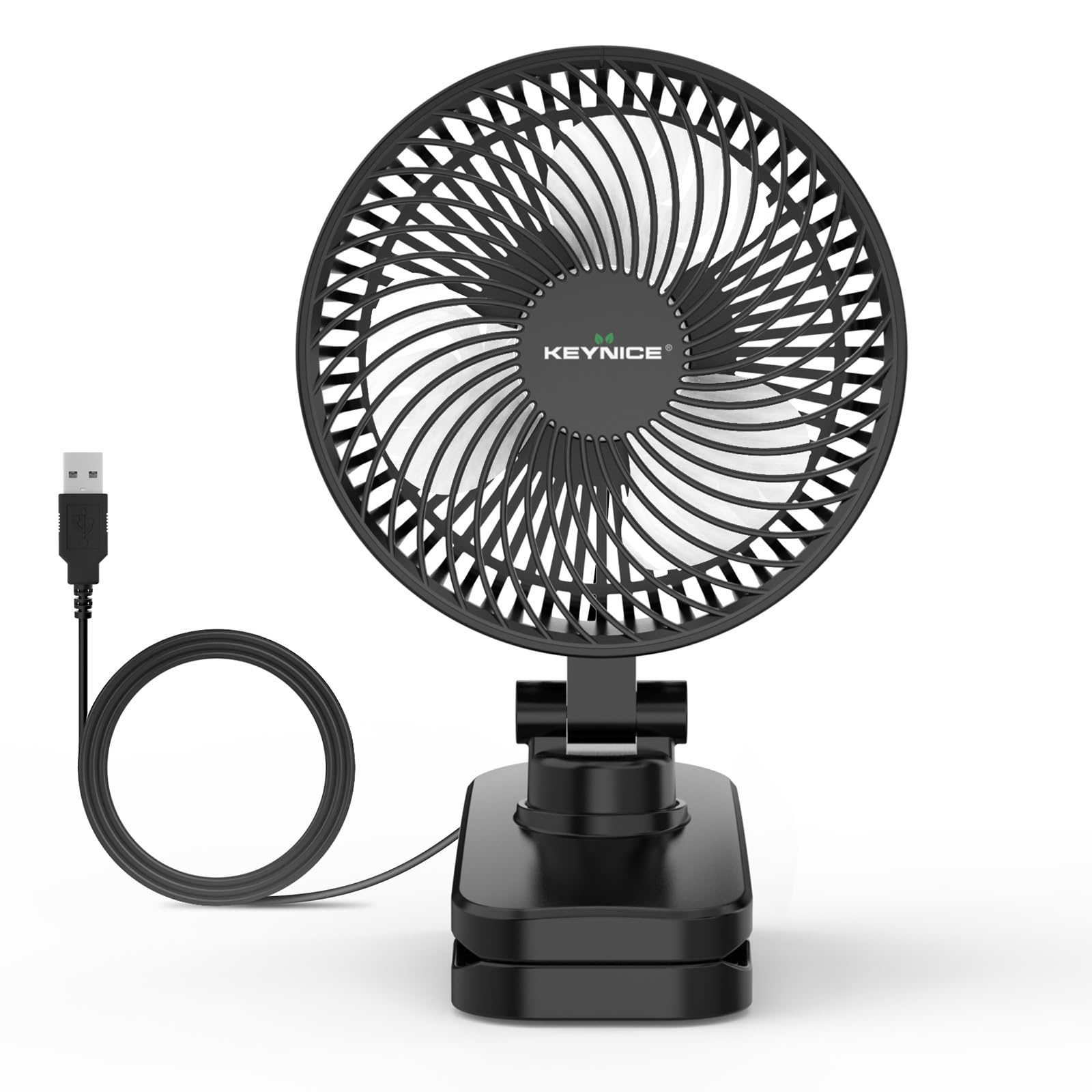 Amazon | Keynice 卓上扇風機 小型 クリップ 静音 usb給電 節電 dc