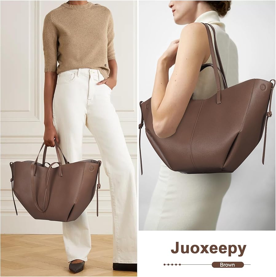 Juoxeepy Work Bag Faux Leather Tote Bag for Women Trendy Handbag