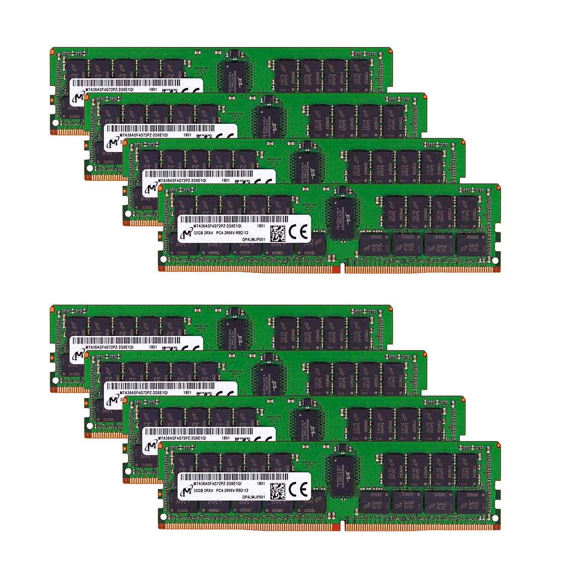Micron Memory Bundle with 256GB (8x32GB) DDR4 PC4-21333 2666MHz (8