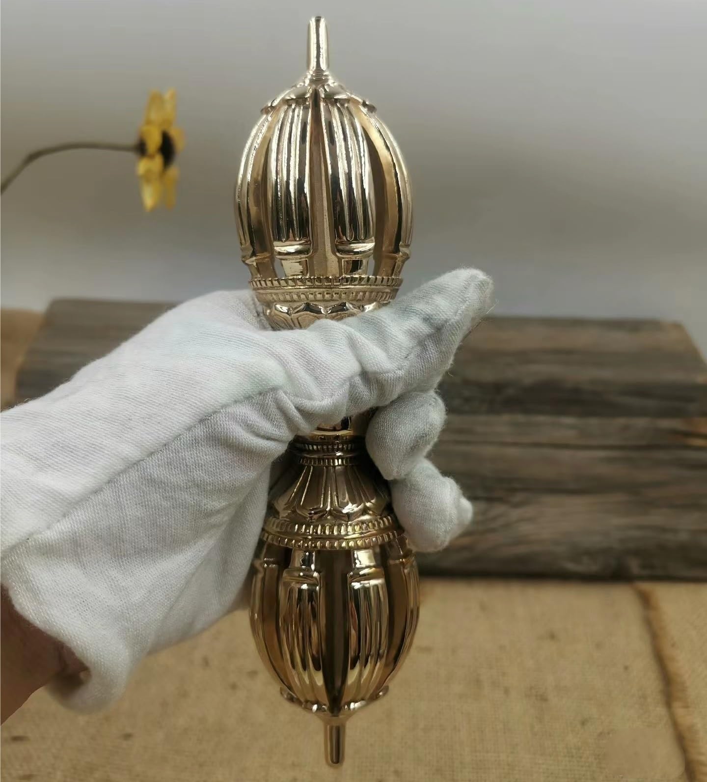 Amazon｜九鈷杵 九股金刚杵 真鍮製 法器 仏教法具 辟邪 仏具 魔除け長