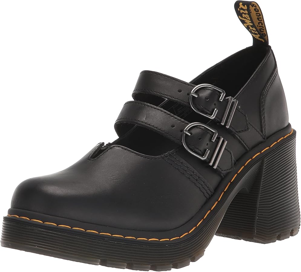 Amazon.com | Dr. Martens, Womens Eviee Heeled Shoe, Black Sendal