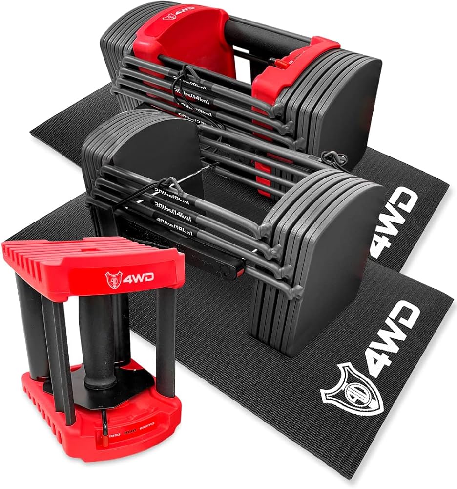 Amazon | 4WD 可変式ダンベル ブロックダンベル 2個セット 20kg | 40kg
