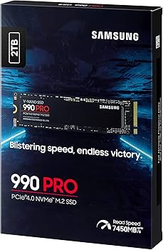 Samsung 990 PRO PCIe 4.0 M.2, 2 TB SSD, 7.450 MB/sn Okuma, 6.900