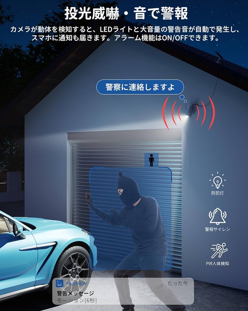 Amazon.co.jp: 【強化版500万超高画素・360°全方位監視・電源不要