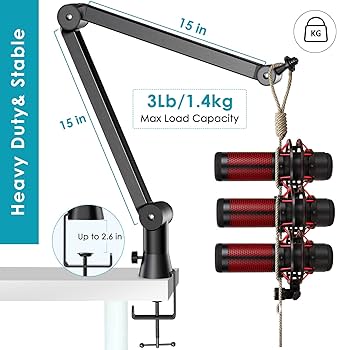 Amazon | YOUSHARES マイクブームアームスタンド Shure SM7B、MV7