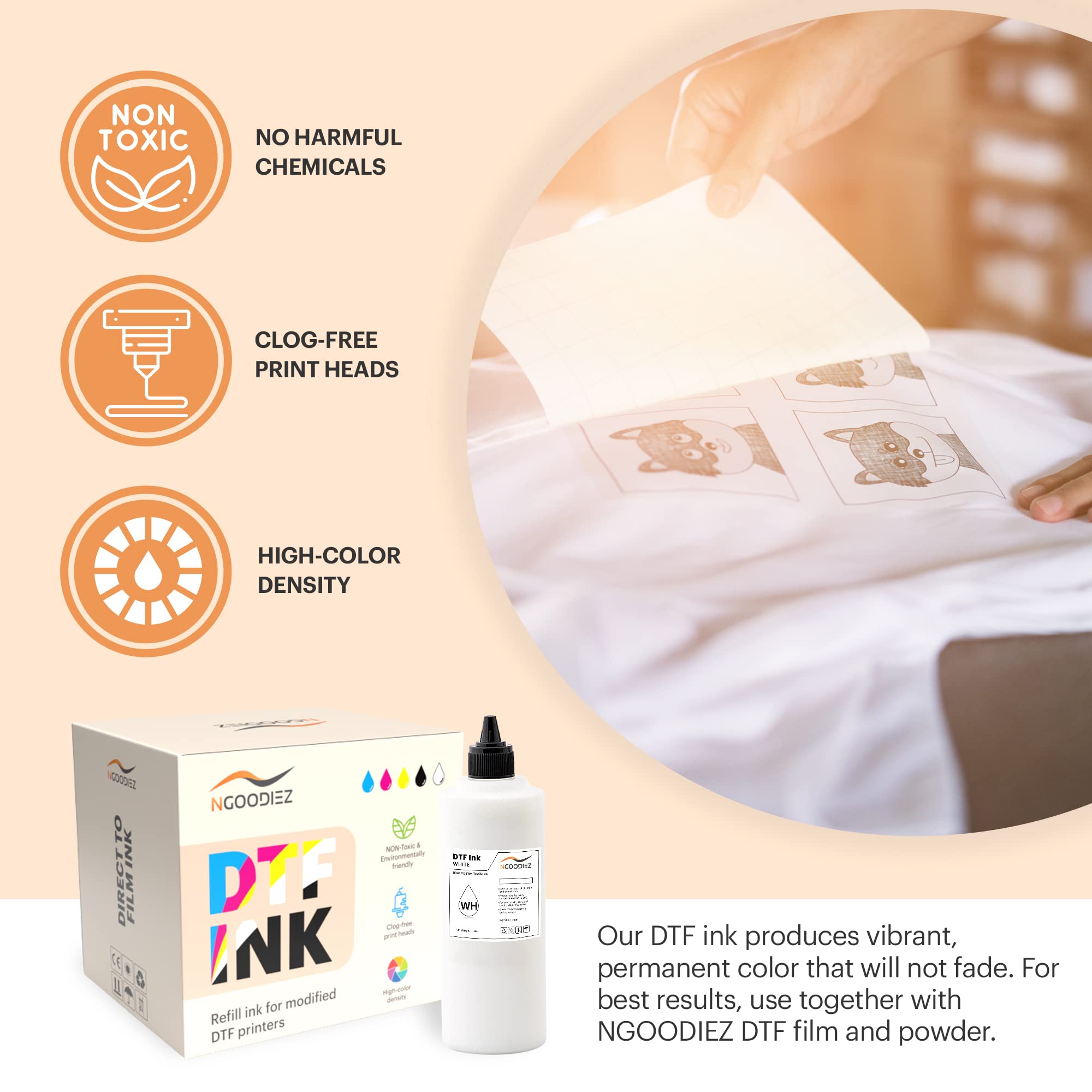 Amazon.co.jp: NGOODIEZ DTF インク ホワイト - プレミアムDTF