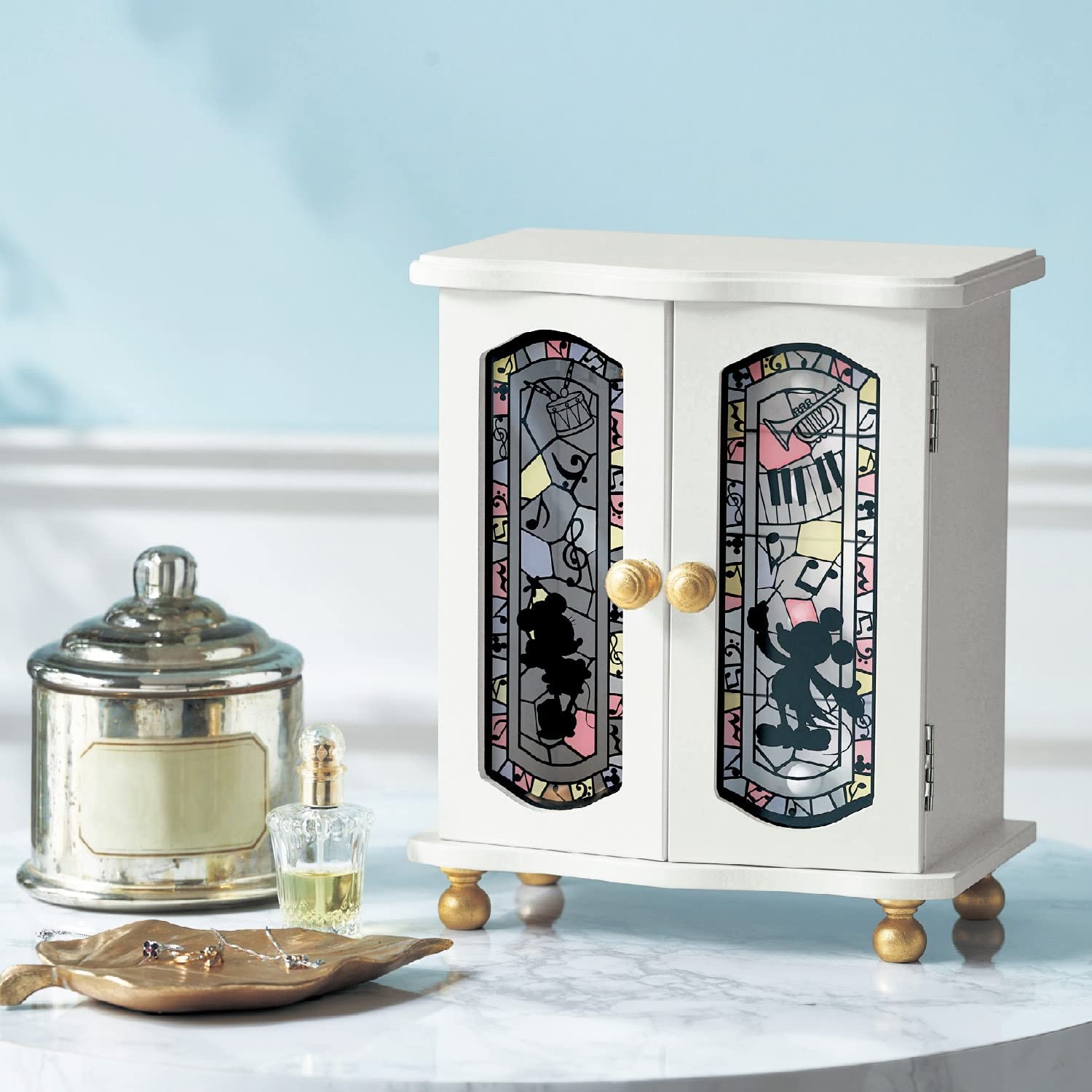 Amazon｜[ベルメゾン] ディズニー アクセサリー収納 ステンドグラス風